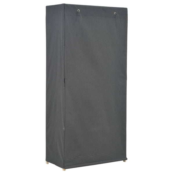 Grauer Kleiderschrank Andia 79x40x170cm (Stoff)