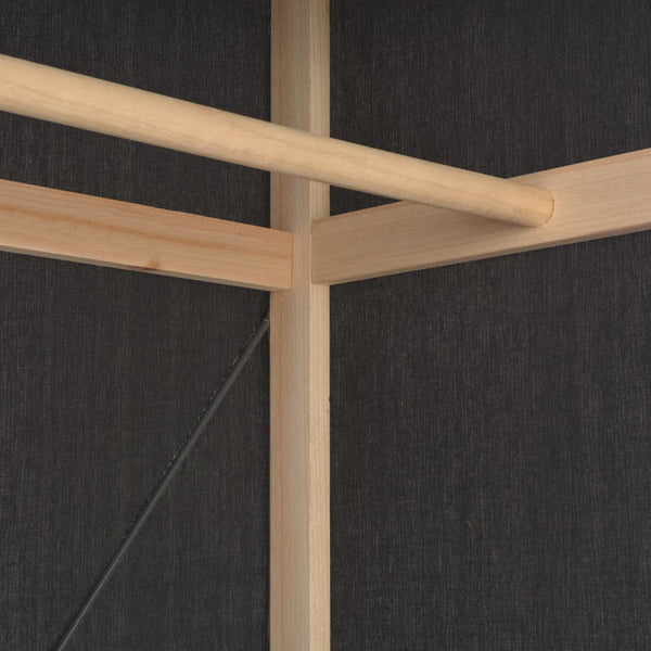 Grauer Kleiderschrank Andia 79x40x170cm (Stoff)