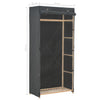 Grauer Kleiderschrank Andia 79x40x170cm (Stoff)