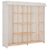 Weißer Kleiderschrank Shelva 173x40x170cm (Stoff)