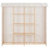 Weißer Kleiderschrank Shelva 173x40x170cm (Stoff)