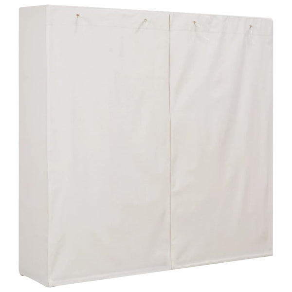 Weißer Kleiderschrank Shelva 173x40x170cm (Stoff)