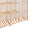 Weißer Kleiderschrank Shelva 173x40x170cm (Stoff)