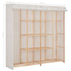 Weißer Kleiderschrank Shelva 173x40x170cm (Stoff)