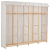 Weißer Kleiderschrank Everette 200x40x170cm (Stoff)