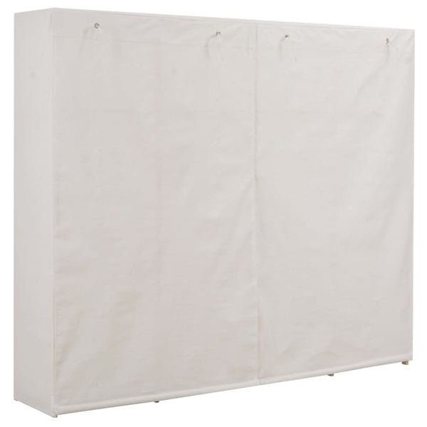 Weißer Kleiderschrank Everette 200x40x170cm (Stoff)