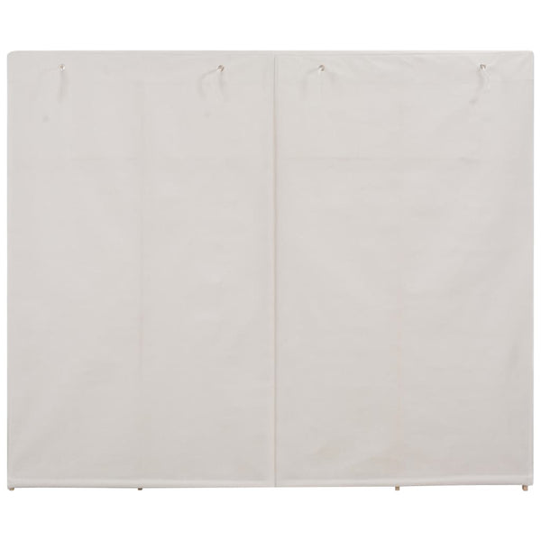 Weißer Kleiderschrank Everette 200x40x170cm (Stoff)