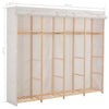 Weißer Kleiderschrank Everette 200x40x170cm (Stoff)