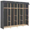 Grauer Kleiderschrank Everette 200x40x170cm (Stoff)