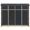 Grauer Kleiderschrank Everette 200x40x170cm (Stoff)