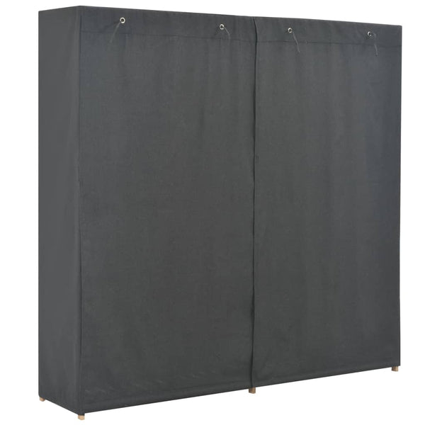 Grauer Kleiderschrank Everette 200x40x170cm (Stoff)