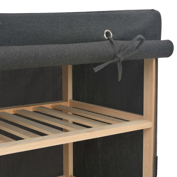 Grauer Kleiderschrank Everette 200x40x170cm (Stoff)