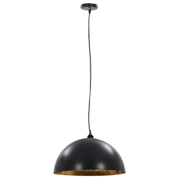 Deckenleuchten Andronica 50cm in Schwarz und Gold (2 Stück halbkugelförmig E27)