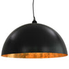 Deckenleuchten Andronica 50cm in Schwarz und Gold (2 Stück halbkugelförmig E27)