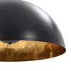 Deckenleuchten Andronica 50cm in Schwarz und Gold (2 Stück halbkugelförmig E27)