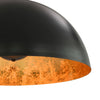 Deckenleuchten Andronica 50cm in Schwarz und Gold (2 Stück halbkugelförmig E27)