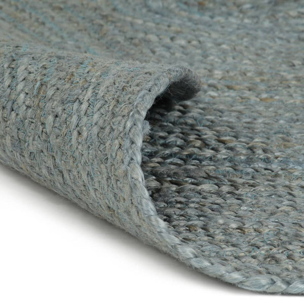 Olivgrüner handgefertigter runder Jute-Teppich Akel 120cm