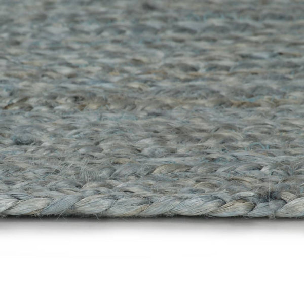 Olivgrüner handgefertigter runder Jute-Teppich Akel 120cm
