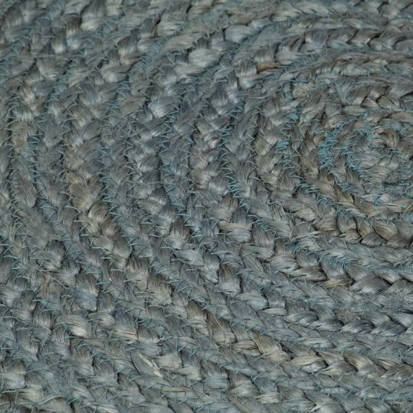 Olivgrüner handgefertigter runder Jute-Teppich Akel 120cm