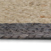Dunkelgrauer handgefertigter runder Jute-Teppich Stamatie 150cm