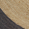 Dunkelgrauer handgefertigter runder Jute-Teppich Stamatie 150cm