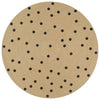Handgefertigter runder Jute-Teppich Manus 120cm (mit Polka-Dot-Muster)