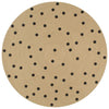 Handgefertigter Juteteppich Manus 150cm (mit Polka-Dot-Muster)