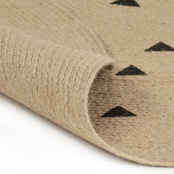 Handgefertigter Jute-Teppich mit Dreiecksmuster Manus 120cm