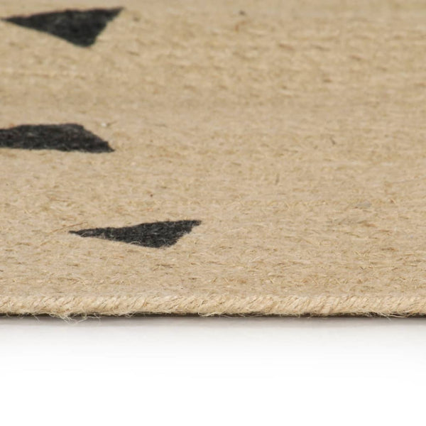 Handgefertigter Jute-Teppich mit Dreiecksmuster Manus 120cm