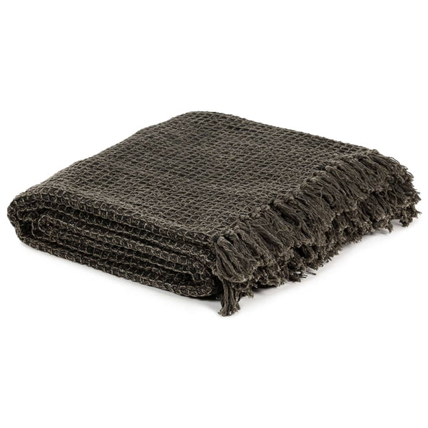 Anthrazit/Braun Decke Baumwolle Williamson 160x210cm