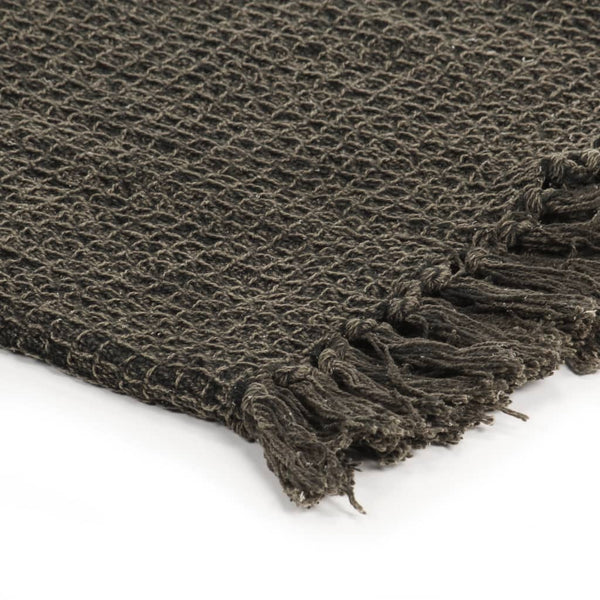 Anthrazit/Braun Decke Baumwolle Williamson 160x210cm
