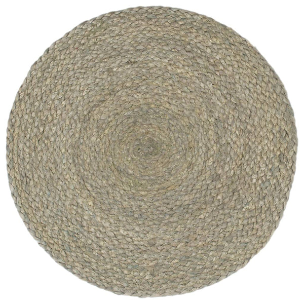 Graue Tischsets Yong 38cm (4 Stück unifarben rund Jute)