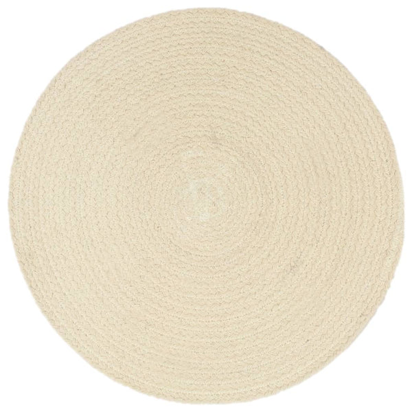 Natürliche Tischsets Yong 38cm (6 Stück, rund, Baumwolle)
