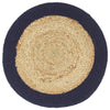 Luonnollinen/sininen tabletit Yong 38cm (6 kpl juutti/puuvilla)