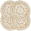 Weißer Tischset Yong 38cm (4 Stück rund Jute)
