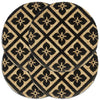 Schwarze Tischsets Yong 38cm (4 Stück, rund, Jute)
