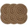 Dunkelbraune Tischsets Yong 38cm (6 runde Jute)