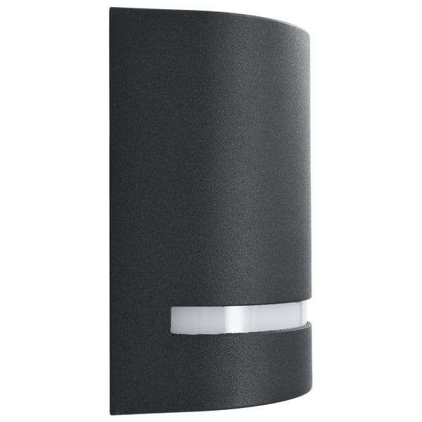 Schwarze Deanna Outdoor-Wandleuchten 35 W (2 Stück halbrund)
