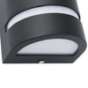 Schwarze Deanna Outdoor-Wandleuchten 35 W (2 Stück halbrund)