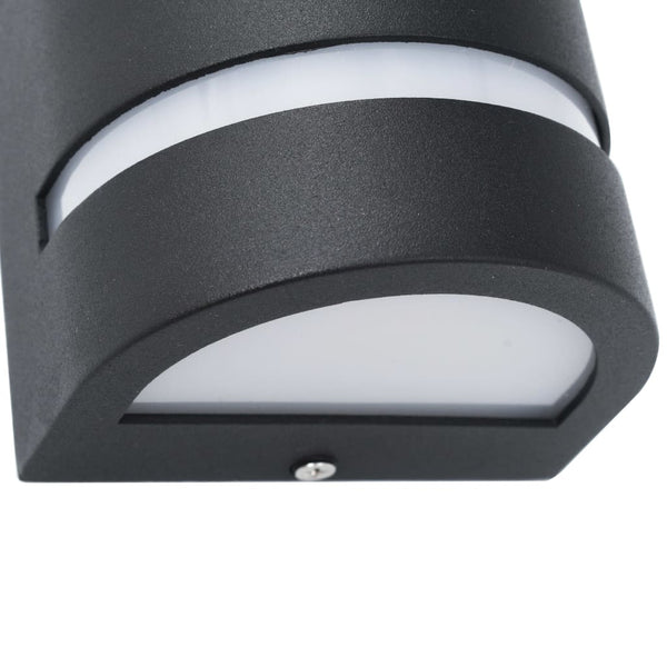 Schwarze Deanna Outdoor-Wandleuchten 35 W (2 Stück halbrund)