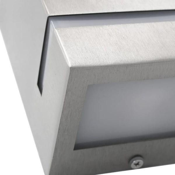 Silberne quadratische Außenwandleuchten Avram 35 W (2 St.)