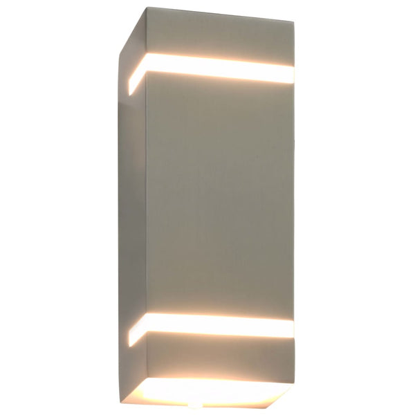 Avram Außenwandleuchten 35 W Silber (2 Stück quadratisch)