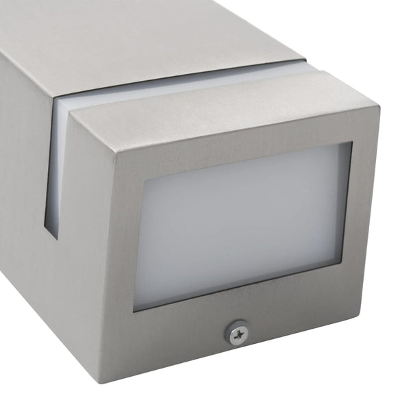 Avram Außenwandleuchten 35 W Silber (2 Stück quadratisch)