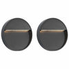 Schwarze LED-Wandleuchten für den Außenbereich Acs 3 W (2 Stück, rund)