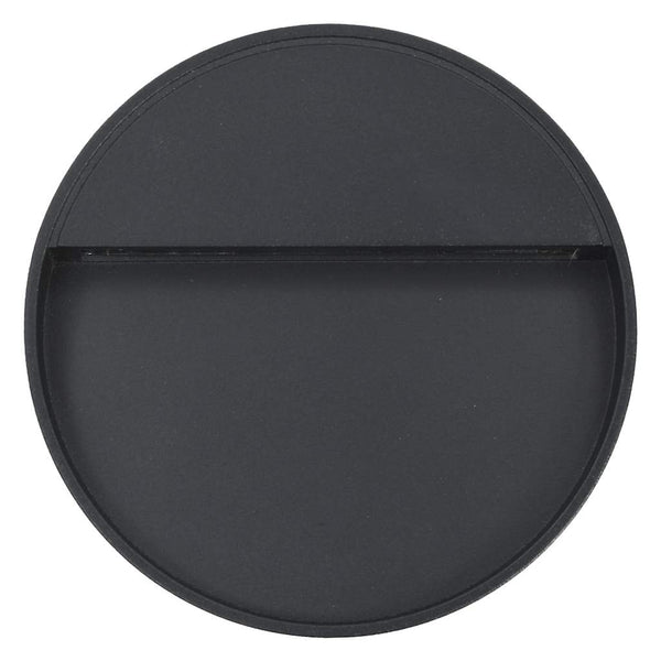 Schwarze LED-Wandleuchten für den Außenbereich Acs 3 W (2 Stück, rund)