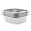 Edelstahl-Gastronormbehälter Donuc GN 1/2 100 mm (4 Stück)