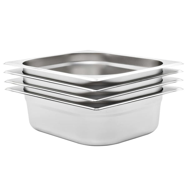 Edelstahl-Gastronormbehälter Donuc GN 1/2 100 mm (4 Stück)