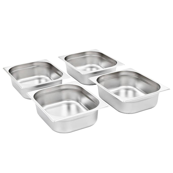 Edelstahl-Gastronormbehälter Donuc GN 1/2 100 mm (4 Stück)