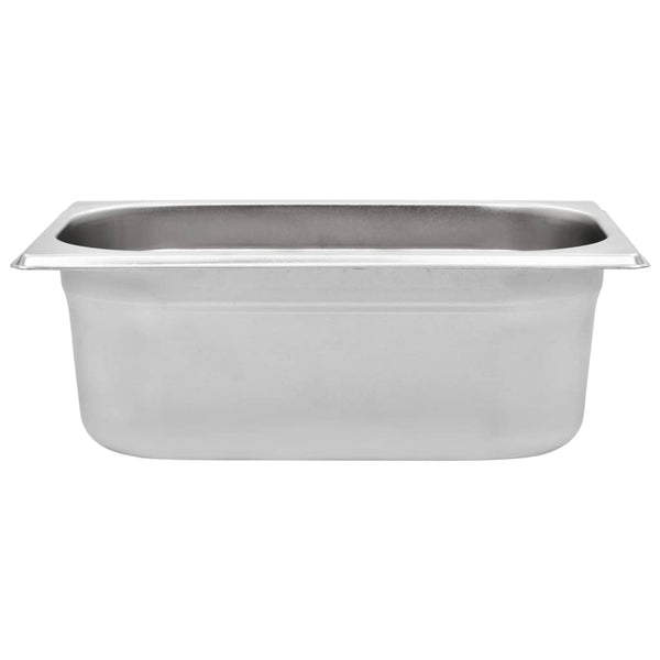Edelstahl-Gastronormbehälter Schwarz GN 1/4 100 mm (8 Stück)