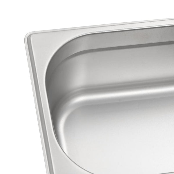 Edelstahl-Gastronormbehälter Schwarz GN 1/4 100 mm (8 Stück)